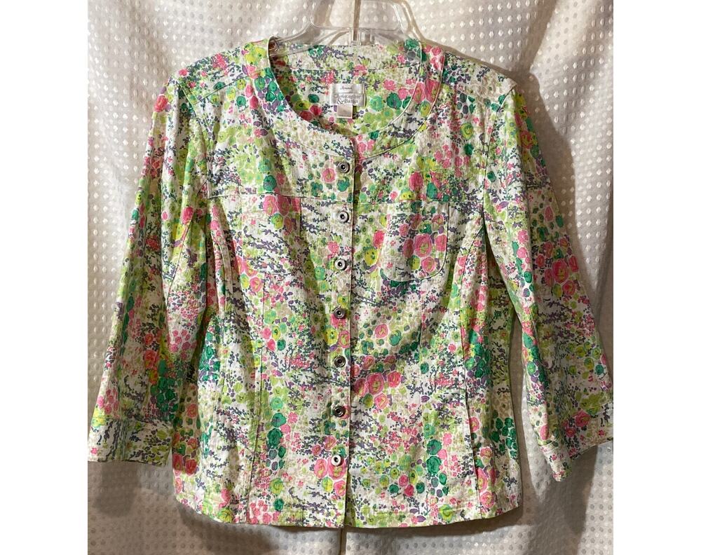 Vintage Christopher & Banks Stretch Button Up Cardigan Size XL